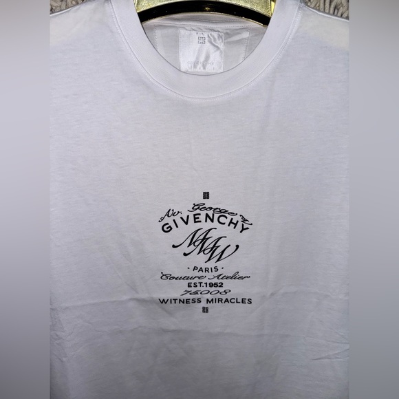 Givenchy MMW print cotton T-shirt size Small New Without Tags unisex Authentic - Picture 2 of 7
